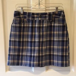 Fun Blue Plaid Skort